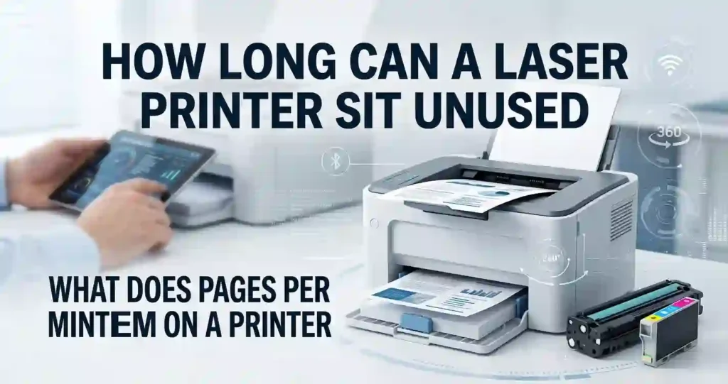 how long can a laser printer sit unused