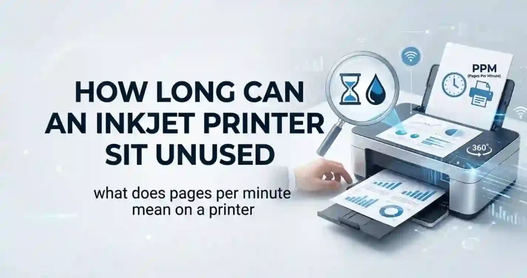 how long can an inkjet printer sit unused