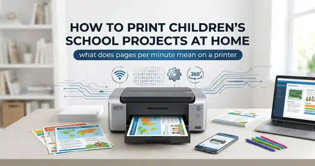 how to print children's school projects at home
