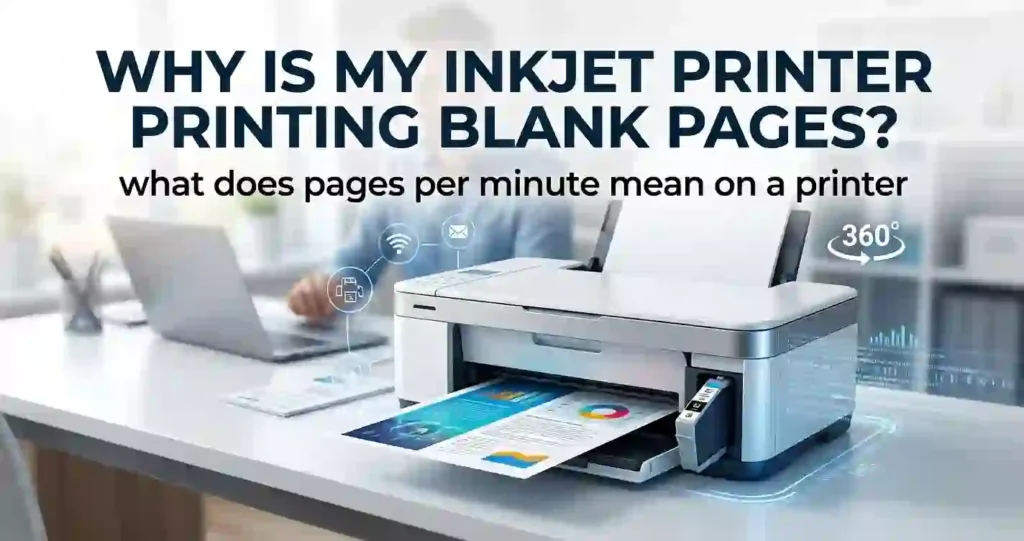 why is my inkjet printer printing blank pages