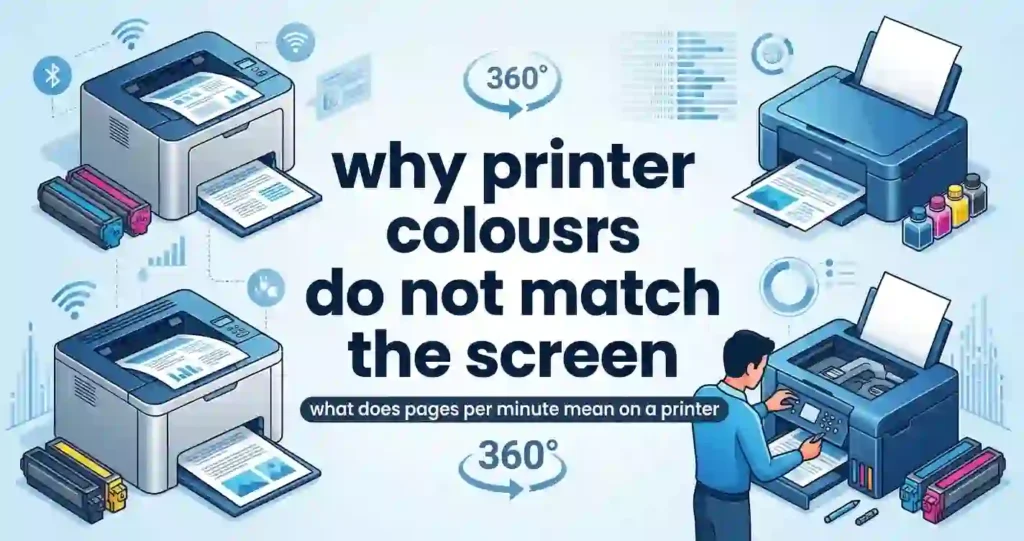 why printer colours do not match the screen