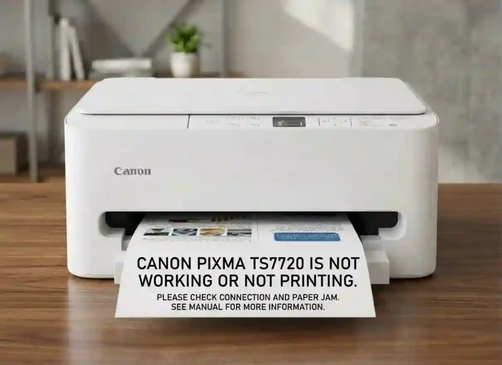 Canon PIXMA TS7720 is not working or not printing