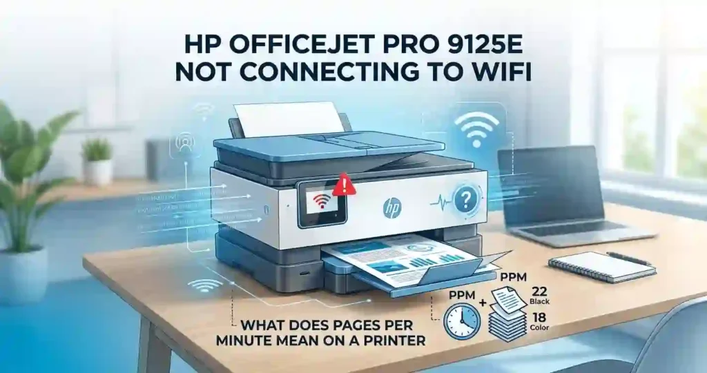 hp officejet pro 9125e not connecting to wifi