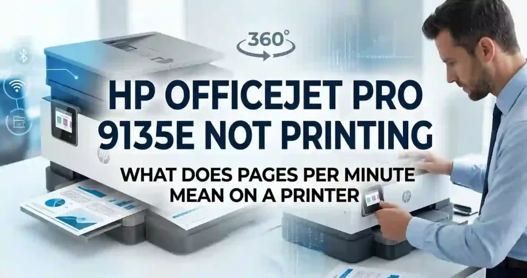 hp officejet pro 9135e not printing